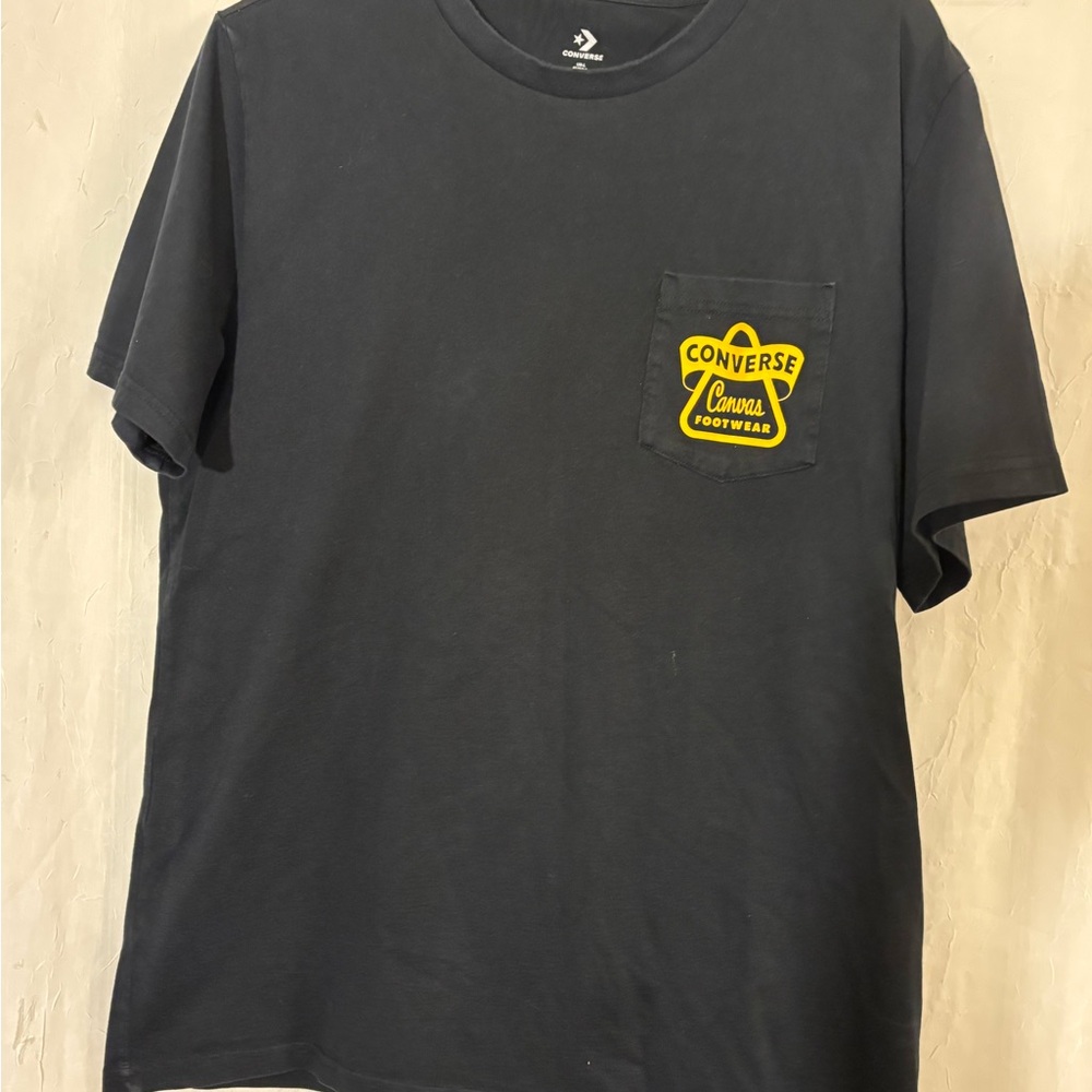 Converse Black Short Sleeve Tee with Geometric Design